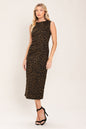 LEOPARD ICON TWILL MIDI DRESS