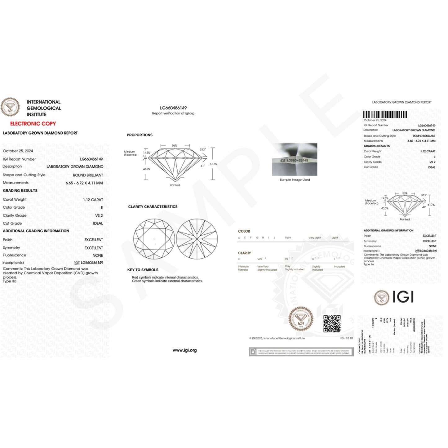 5 Carat Lab Grown Big Diamond Engagement Ring with IGI Certificate
