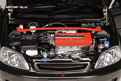 MOTORHELIX Honda Civic Type-R EK9 Silver 1:18