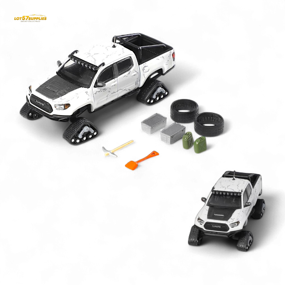 GCD Toyota Tacoma Snow Version White 1:64