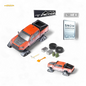 GCD Toyota Tacoma Snow Version Orange Red 1:64