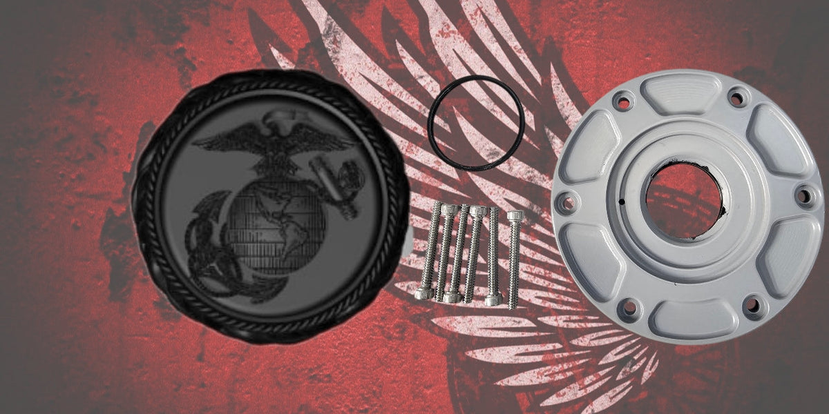23.5+ USMC themed fuel cap assembly