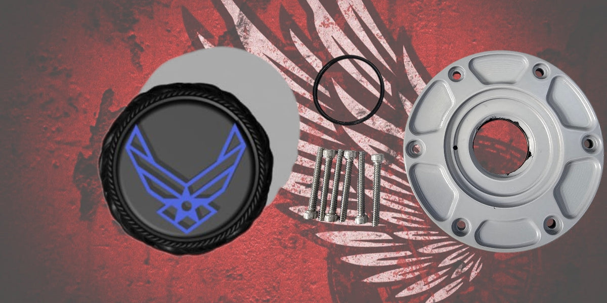 23.5+ Air Force themed fuel cap assembly