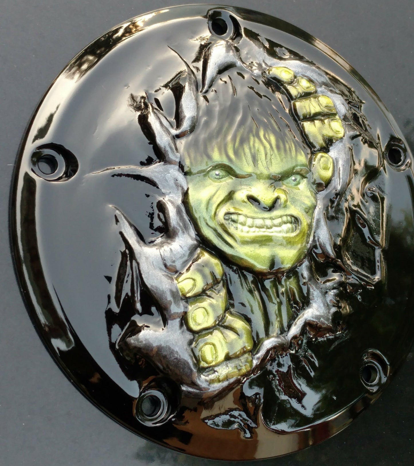 3D Hulk Harley Derby Cover
