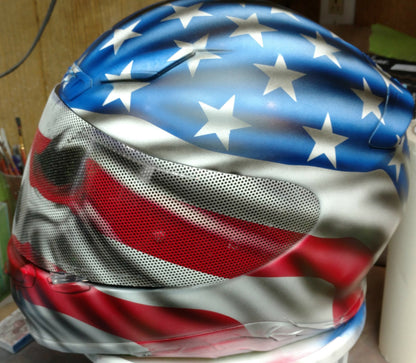 Harley Full face Shoei American Flag skull