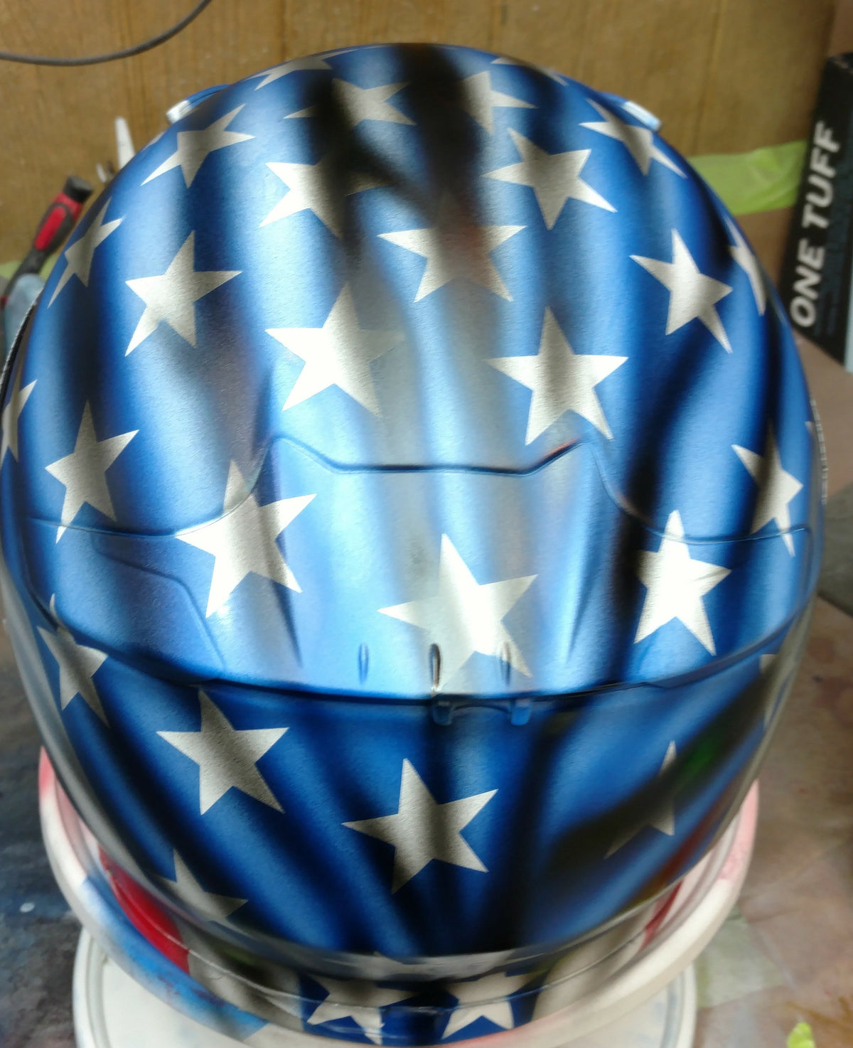 Harley Full face Shoei American Flag skull