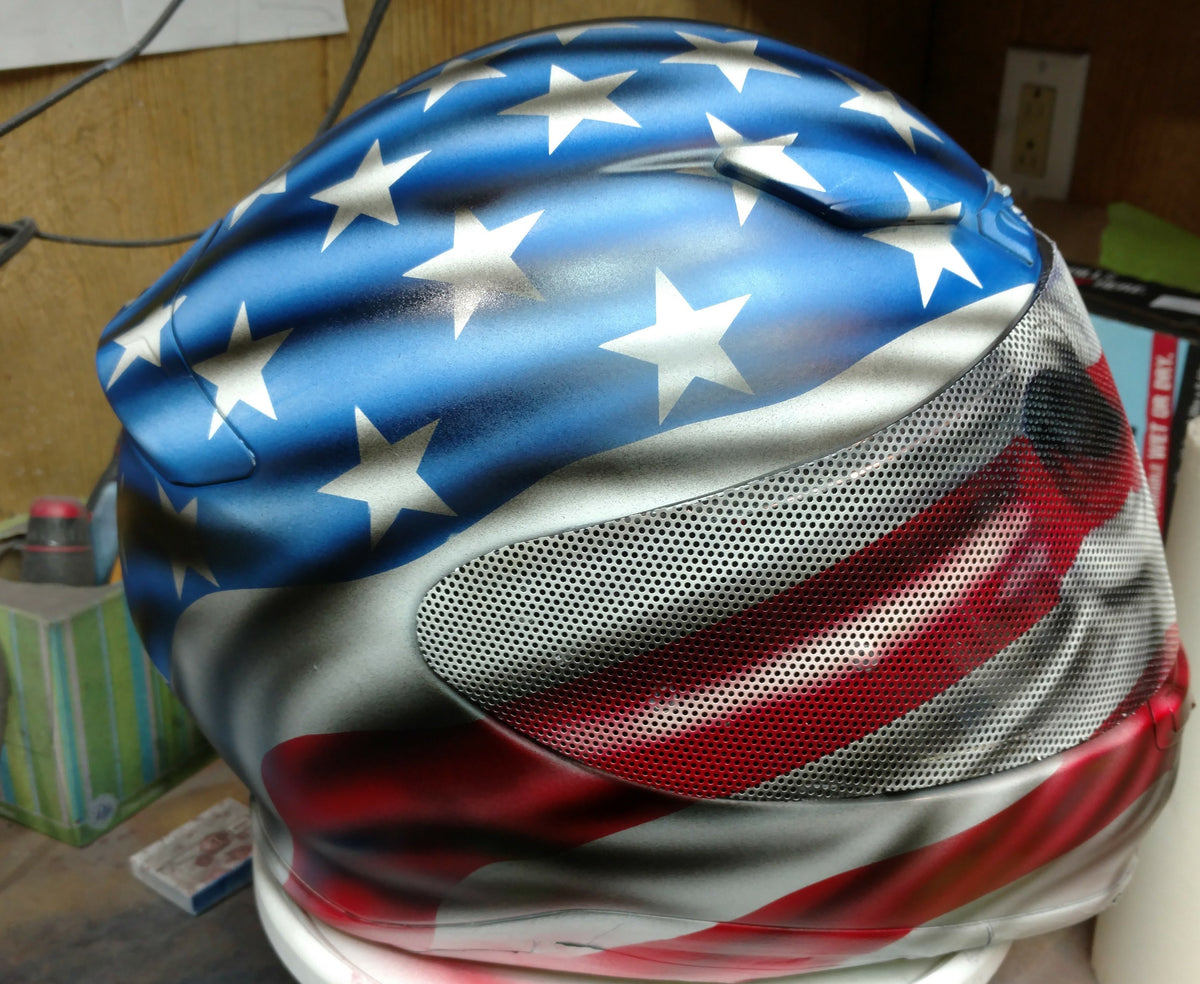 Harley Full face Shoei American Flag skull