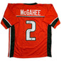 Autographed/Signed Willis McGahee "01 Champs" Miami Orange College Football Jersey Beckett BAS COA