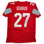 Autographed/Signed Eddie George Ohio State Red College Football Jersey JSA COA