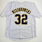 Autographed/Signed Jacob Misiorowski Milwaukee Pinstripe Baseball Jersey JSA COA