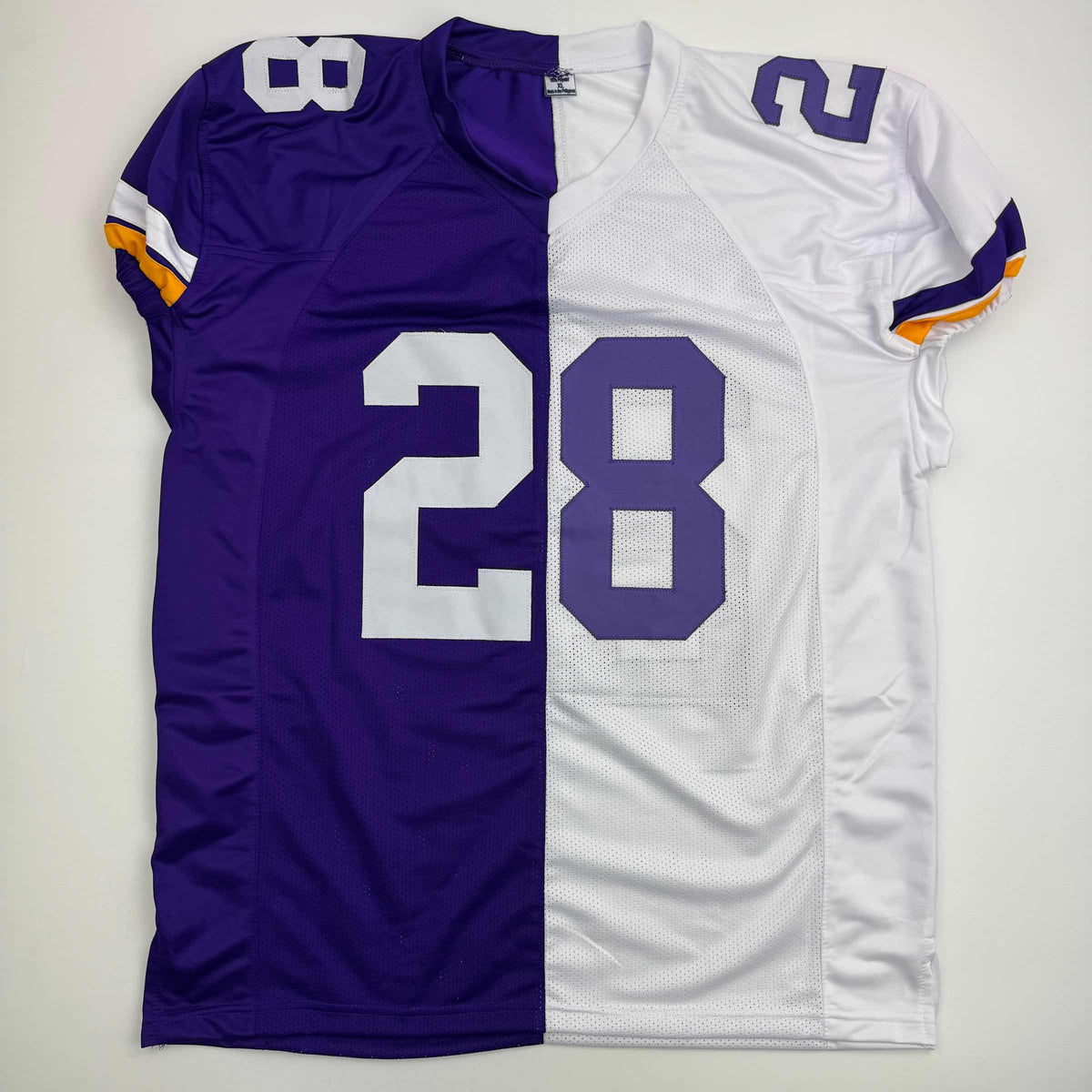 Autographed/Signed Adrian Peterson Minnesota Split Football Jersey JSA COA