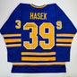 Autographed/Signed Dominik Hasek Buffalo Blue Hockey Jersey Beckett BAS COA