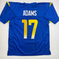 Autographed/Signed Davante Adams Los Angeles LA Blue Football Jersey Beckett BAS COA