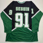 Autographed/Signed Tyler Seguin Dallas Black Hockey Jersey Beckett BAS COA