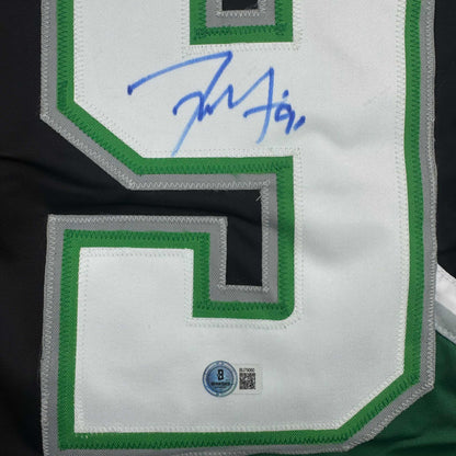 Autographed/Signed Tyler Seguin Dallas Black Hockey Jersey Beckett BAS COA