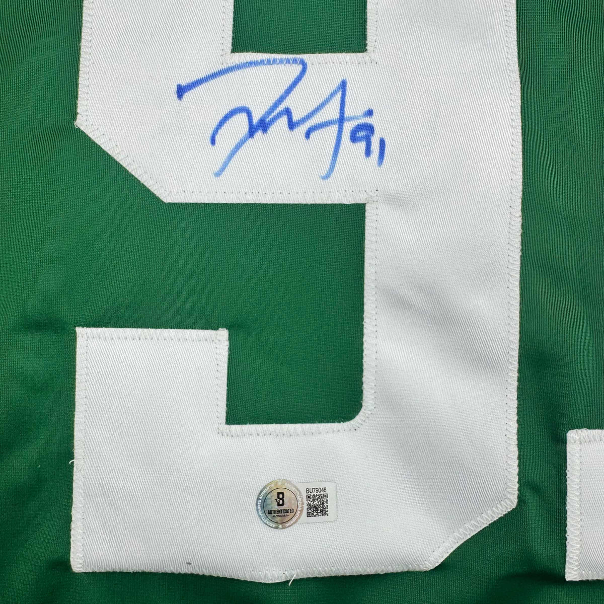 Autographed/Signed Tyler Seguin Dallas Green Hockey Jersey Beckett BAS COA