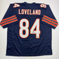 Autographed/Signed Colston Loveland Chicago Blue Football Jersey Beckett BAS COA