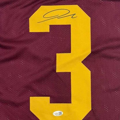 Autographed/Signed Jordan Addison USC Southern Cal Red College Football Jersey JSA COA