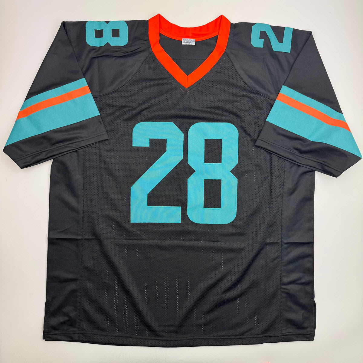 Autographed/Signed De'Von DeVon Achane Miami Black Football Jersey Beckett BAS COA