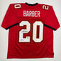 Autographed/Signed Ronde Barber HOF 23 Tampa Bay Red Football Jersey Beckett BAS COA
