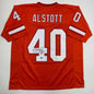 Autographed/Signed Mike Alstott Tampa Bay Orange Creamsicle Football Jersey Beckett BAS COA