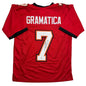 Autographed/Signed Martin Gramatica Tampa Bay Red Football Jersey JSA COA