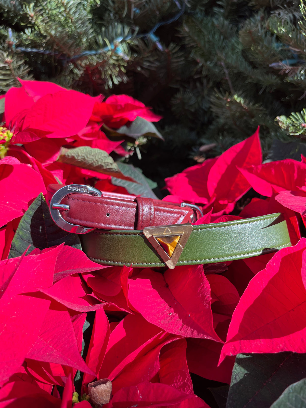 Bordeaux Red Cactus Collar