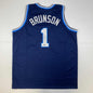 Autographed/Signed Jalen Brunson Villanova Blue College Basketball Jersey Beckett BAS COA