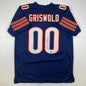 Autographed/Signed Chevy Chase Clark Griswold Christmas Vacation Chicago Blue Football Jersey Beckett BAS COA