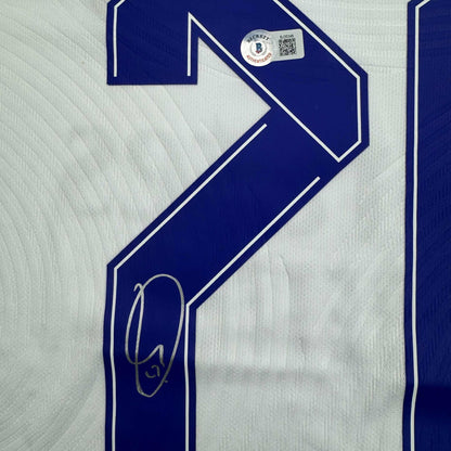 Autographed/Signed Vini Vinicius Jr. Real Madrid White Soccer Jersey Beckett BAS COA #2