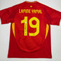 Autographed/Signed Lamine Yamal Spain Red World Cup Soccer Futbol Jersey Beckett BAS COA