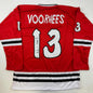 Autographed/Signed Ari Lehman Jason Voorhees Friday The 13th Red Movie Jersey Steiner CX COA
