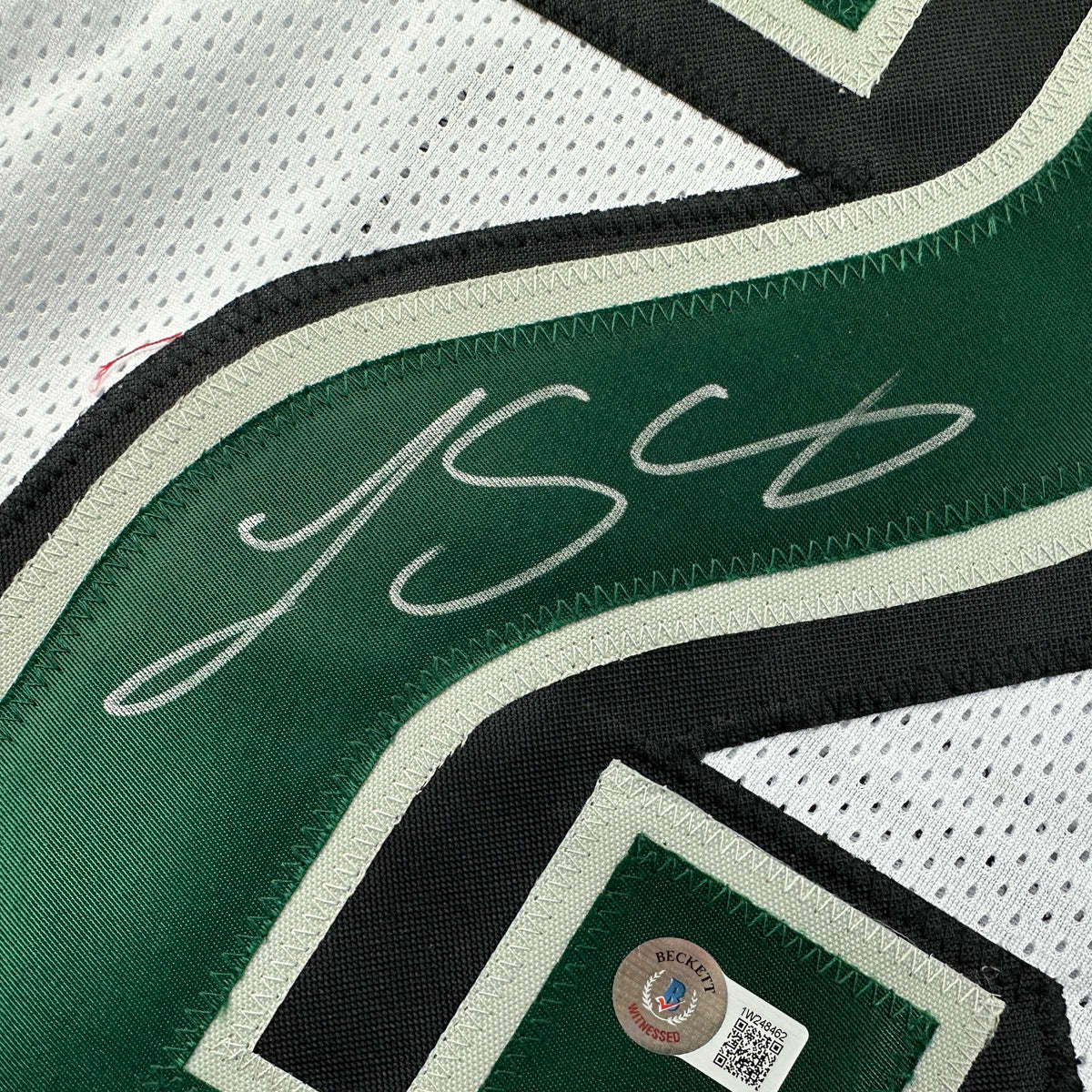 Autographed/Signed LeSean McCoy Philadelphia White Football Jersey Beckett BAS COA
