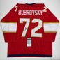 Autographed/Signed Sergei Bobrovsky Florida Red Hockey Jersey JSA COA