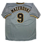 Autographed/Signed Bill Mazeroski Pittsburgh Grey Baseball Jersey JSA COA