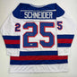 Autographed/Signed Buzz Schneider White Team USA Miracle On Ice 1980 Olympics Hockey Jersey Beckett BAS COA