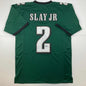 Autographed/Signed Darius Slay Jr. #2 Philadelphia Green Football Jersey Beckett BAS COA