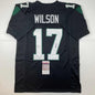 Autographed/Signed Garrett Wilson New York Black Football Jersey JSA COA