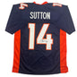 Autographed/Signed Courtland Sutton Denver Blue Football Jersey JSA COA
