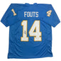 Autographed/Signed Dan Fouts San Diego Blue Football Jersey PSA/DNA COA