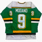 Autographed/Signed Mike Modano Minnesota Green Hockey Jersey Beckett BAS COA