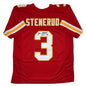 Autographed/Signed Jan Stenerud HOF 91 Kansas City Red Football Jersey JSA COA