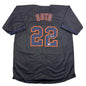 Autographed/Signed Juan Soto New York Black Baseball Jersey Beckett BAS COA