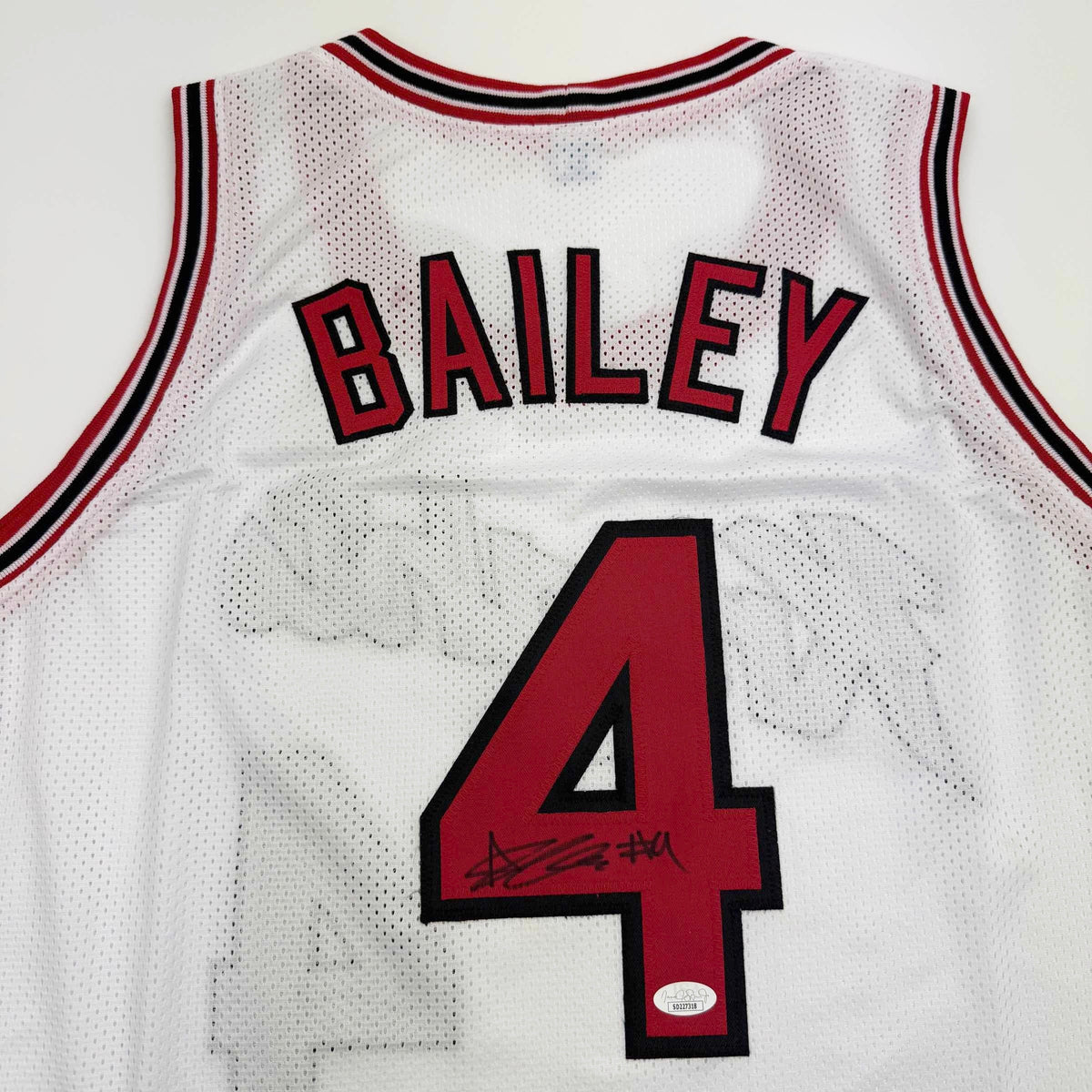 Autographed/Signed Ace Bailey Rutgers White College Basketball Jersey JSA COA