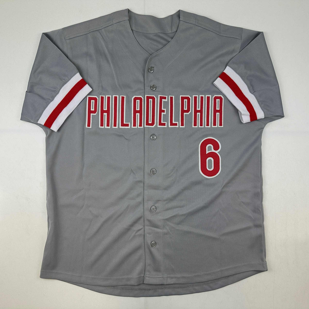 Autographed/Signed Ryan Howard Philadelphia Grey Baseball Jersey JSA COA