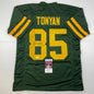 Autographed/Signed Robert Tonyan Green Bay Color Rush Green Football Jersey JSA COA