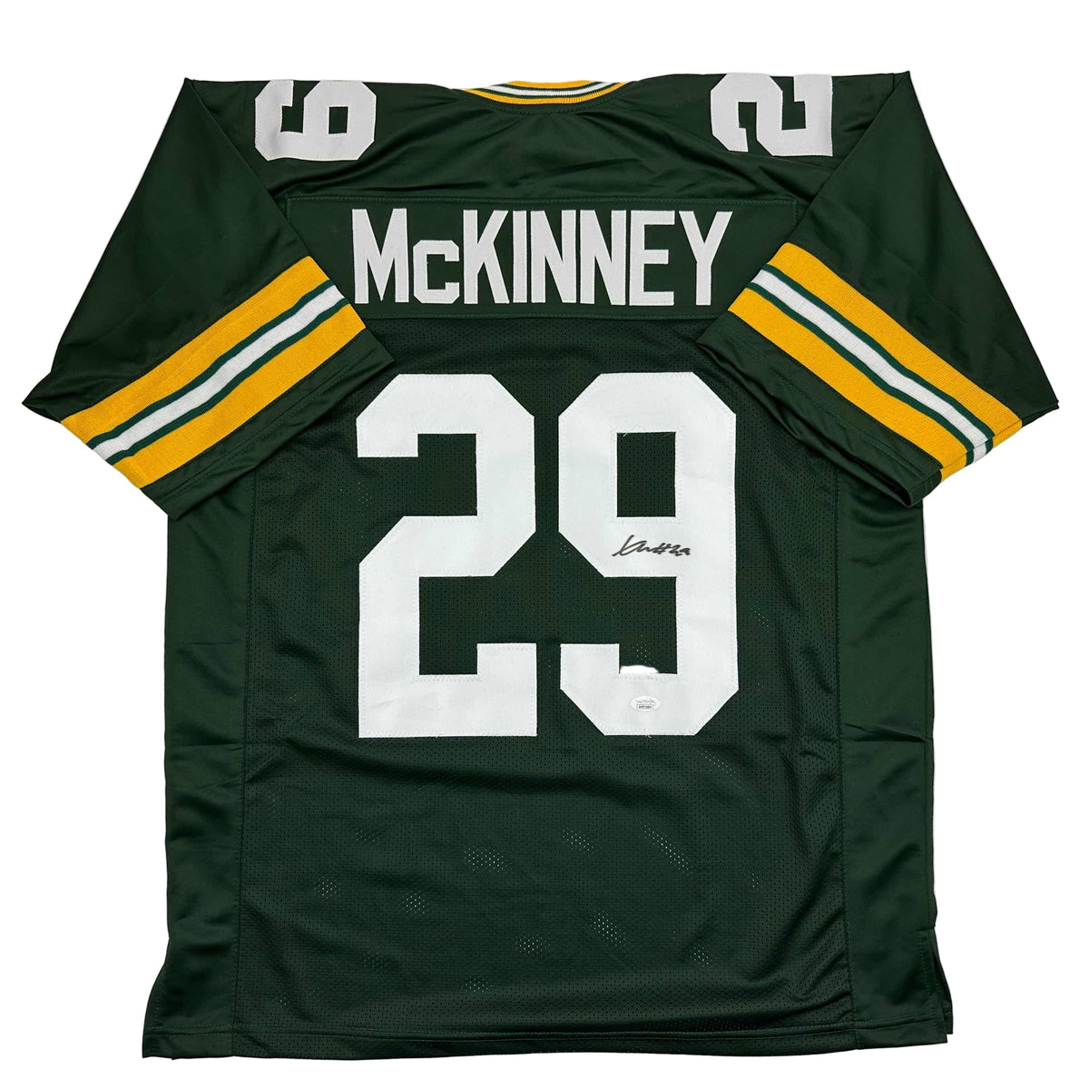 Autographed/Signed Xavier McKinney Green Bay Green Football Jersey JSA COA