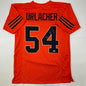 Autographed/Signed Brian Urlacher HOF 18 Chicago Orange Retro Football Jersey Beckett BAS COA