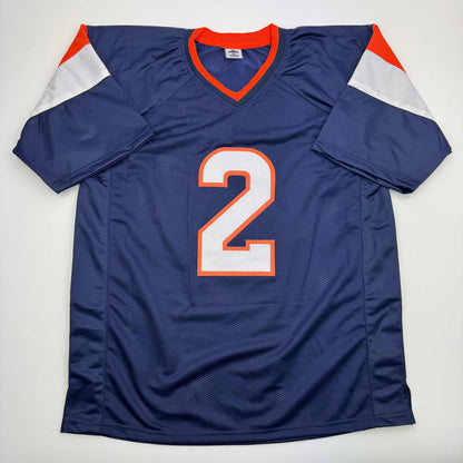 Autographed/Signed Patrick Surtain II Denver Blue Football Jersey JSA COA #2