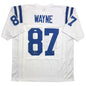 Autographed/Signed Reggie Wayne Indianapolis White Football Jersey JSA COA